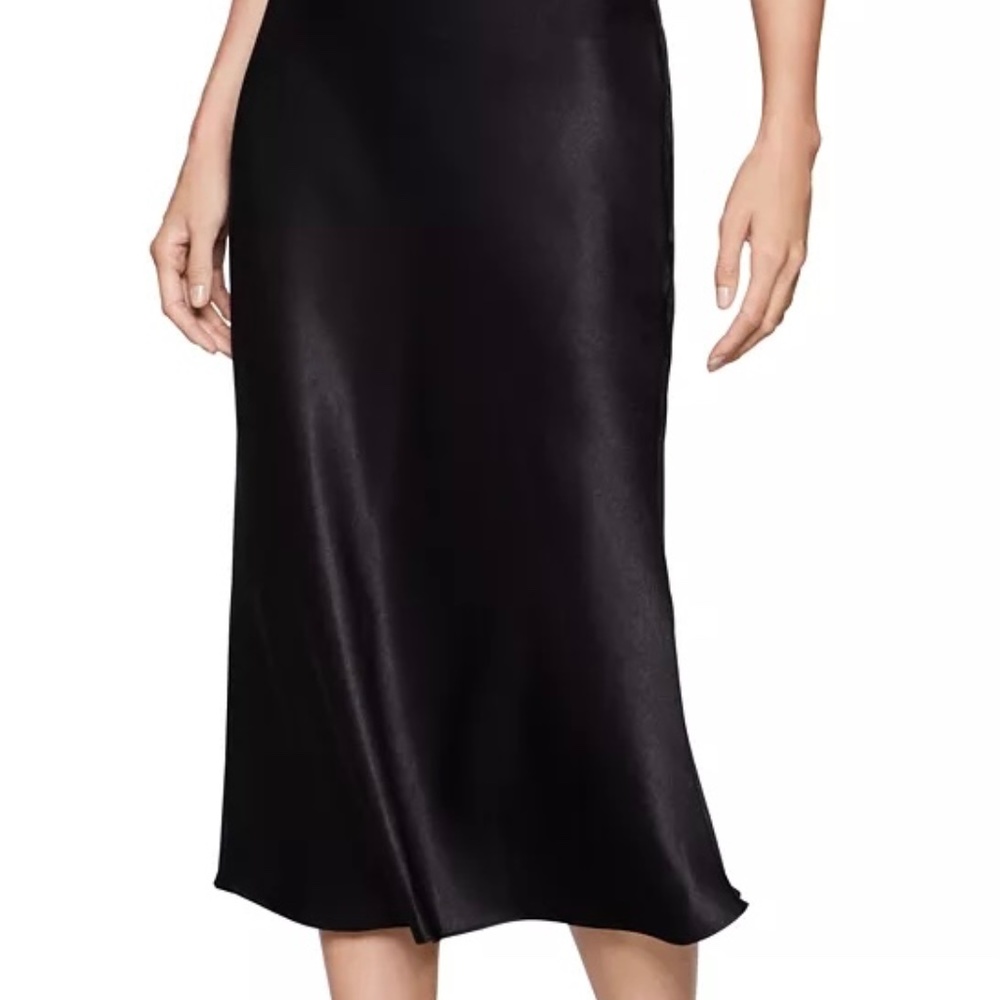 BCBGENERATION MIDI Satin Skirt New Indigo Blue 8